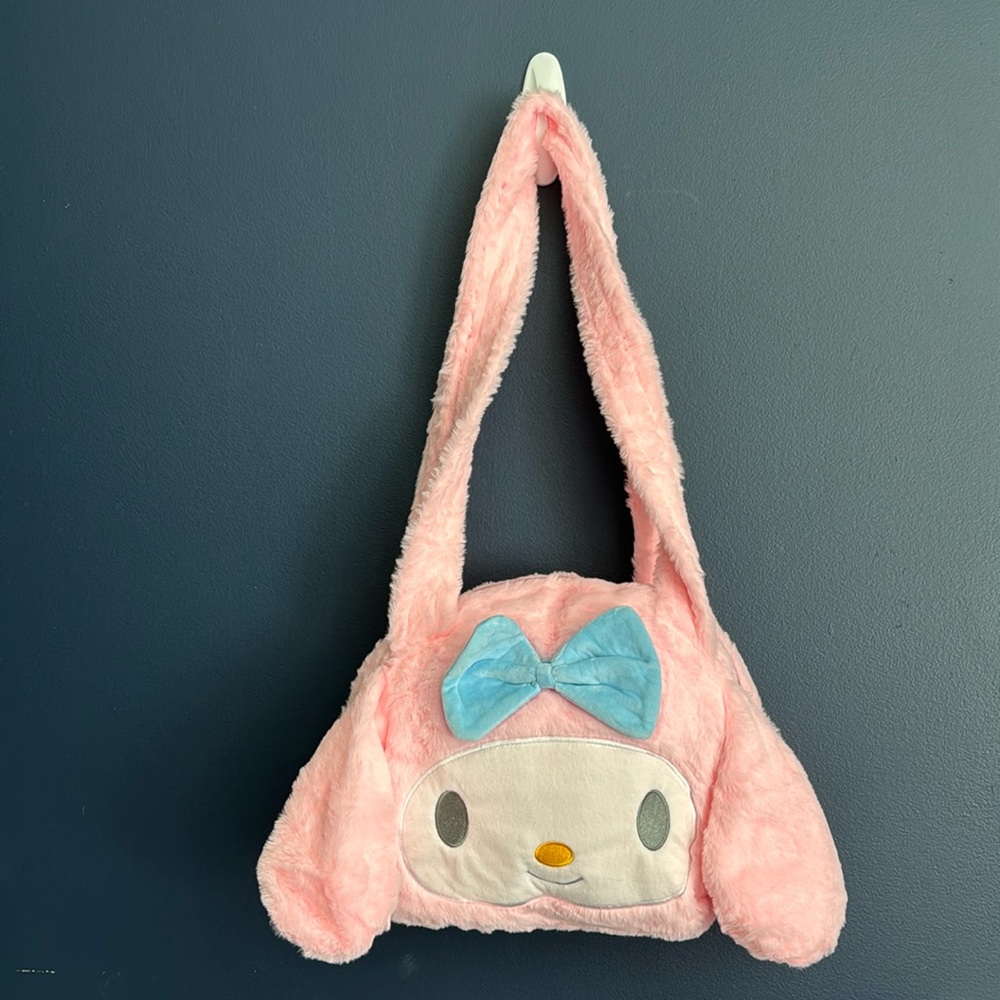 NEW my melody fuzzy tote bag